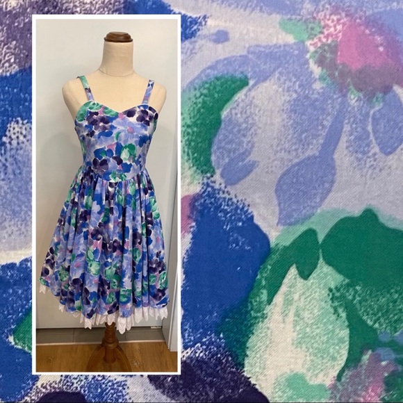 Misty Dresses & Skirts - Misty womens floral 1950-retro-style dress size 6